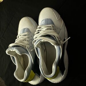 Nike White and Blue Kids Sneakers